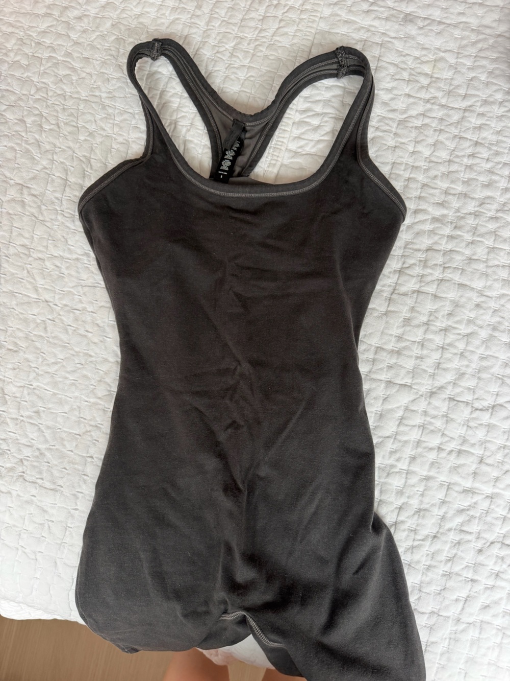 SKIMS Grey Racerback Romper